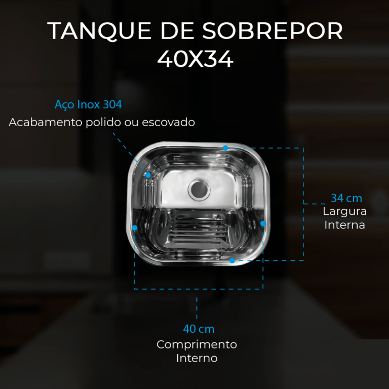 Tanque de Sobrepor 40x34