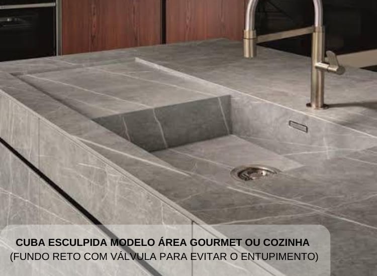 Cuba Esculpida Modelo Área Gourmet ou Cozinha