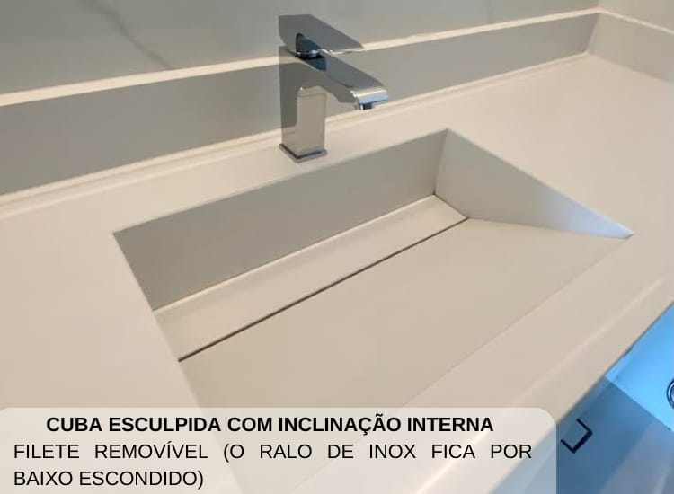 Cuba Esculpida com Inclinação Interna