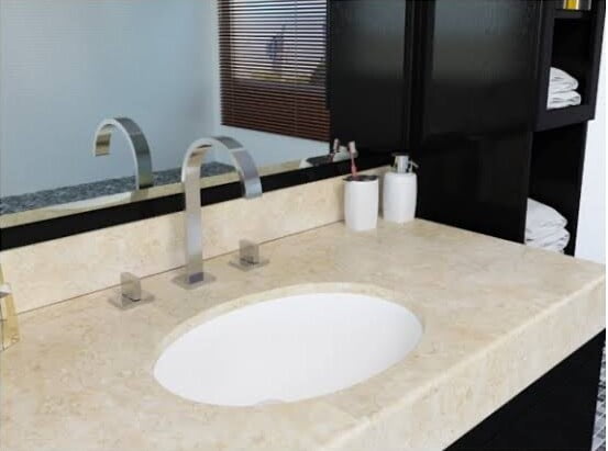 Cuba oval de louça de embutir – medida: 48 x 35 (fora a fora)