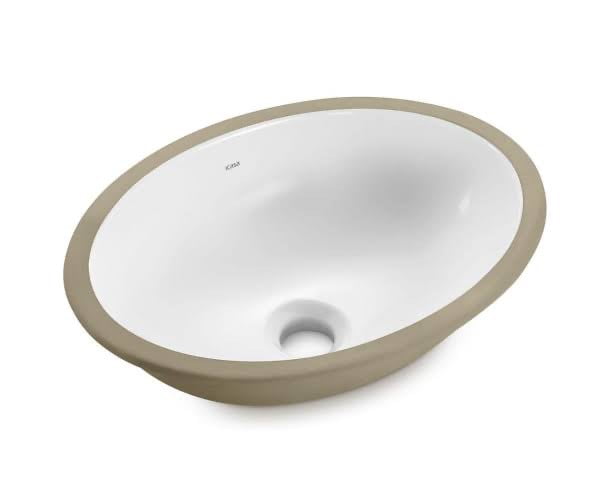 Cuba oval embutir Júnior de louça – medida:  38 x 30  (fora a fora)