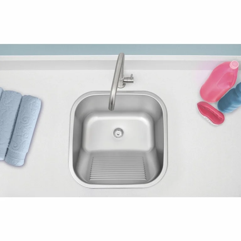 Tanque de Encaixe Tramontina Hera 25 L em Aço Inox Acetinado 40x40 cm