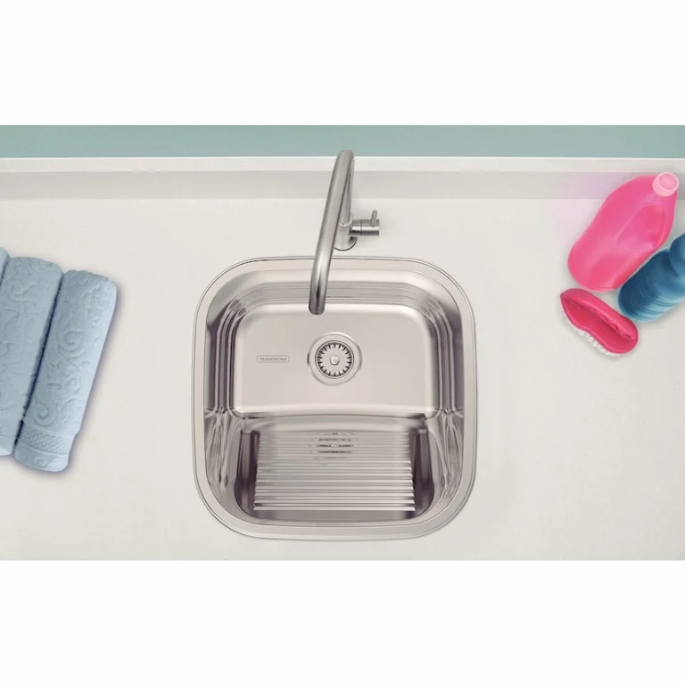 Tanque de Encaixe Tramontina Hera 25 L em Aço Inox Polido 40x40 cm